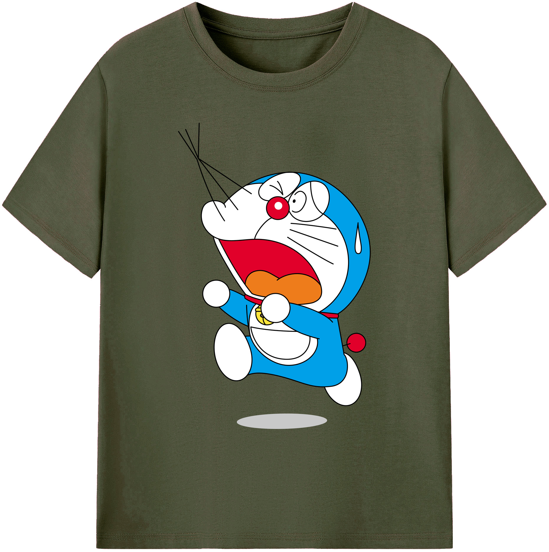 （画像用） ドラえもん Doraemon 綿100％ メンズ半袖Tシャツ｜肌触りやわらか＆通気性